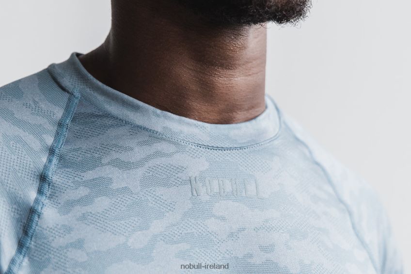 NOBULL N68P2P1134Men's Lightweight Textured Long Sleeve Tee (Camo) Slate