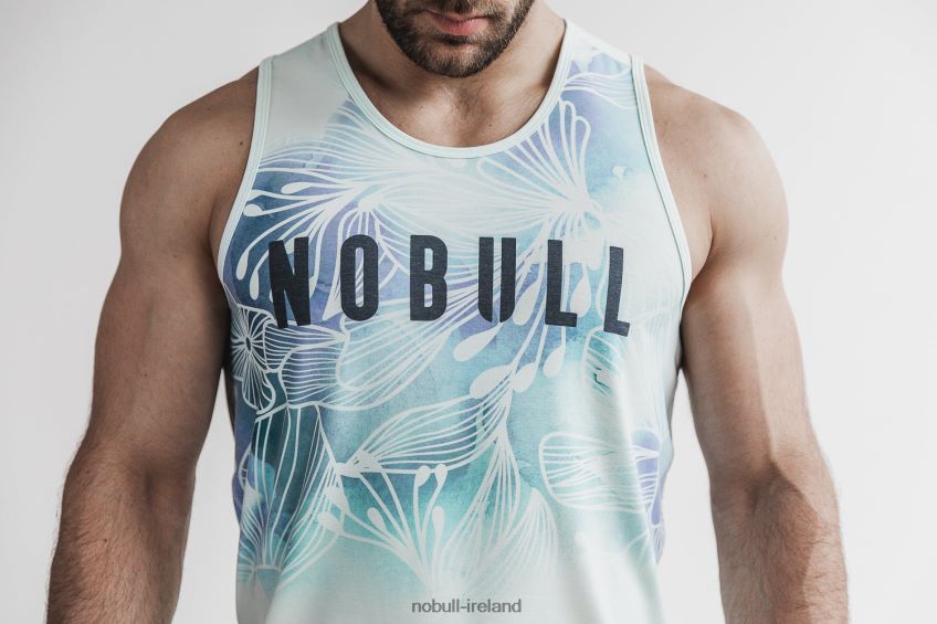NOBULL N68P2P896Men's Tank (Watercolor Floral) Mist