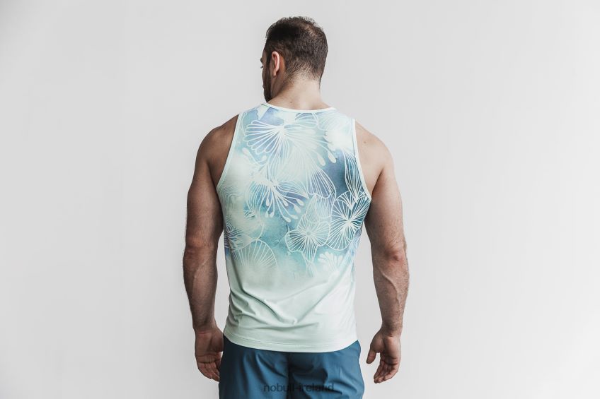 NOBULL N68P2P896Men's Tank (Watercolor Floral) Mist