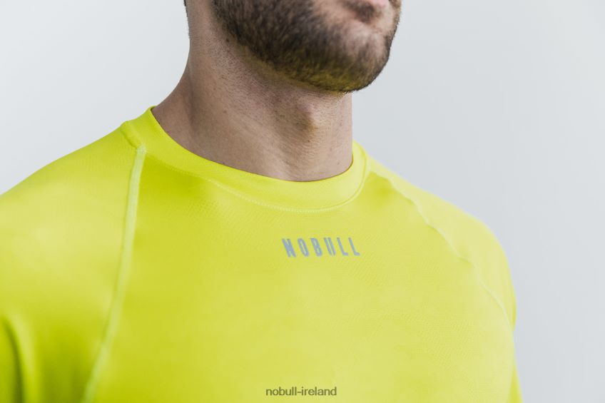 NOBULL N68P2P968Men's Lightweight Textured Long Sleeve Tee (Neon Camo) Yellow