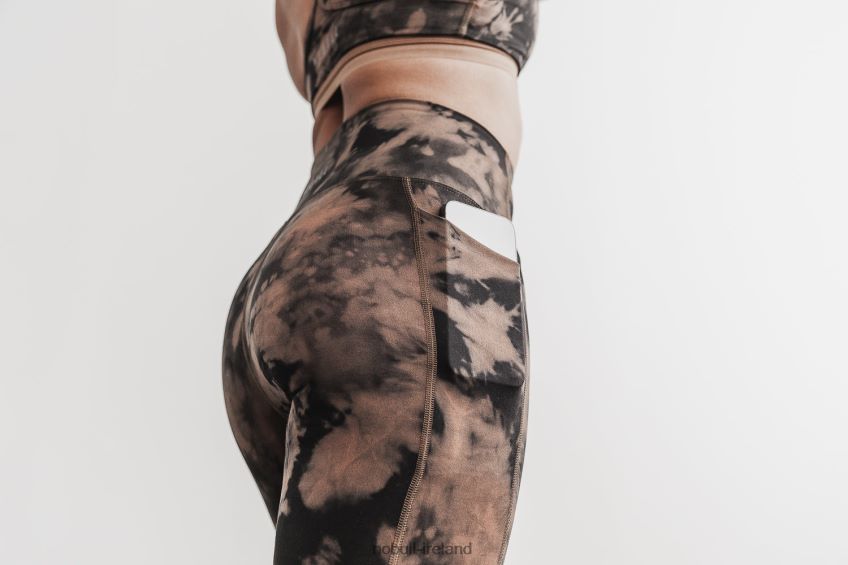 NOBULL N68P2P2045High-Rise 7/8 Pocket Tight (Tie-Dye) Toffee