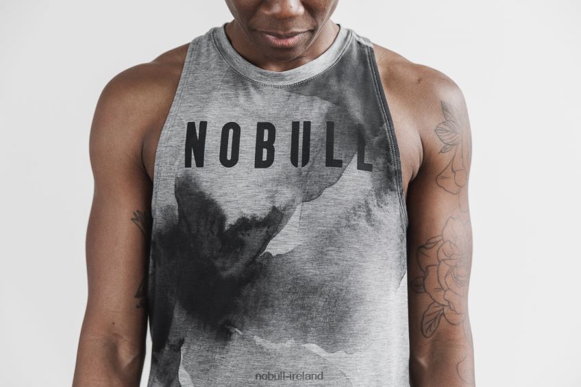 NOBULL N68P2P2306Women's High-Neck Tank (Watercolor Floral) Grey