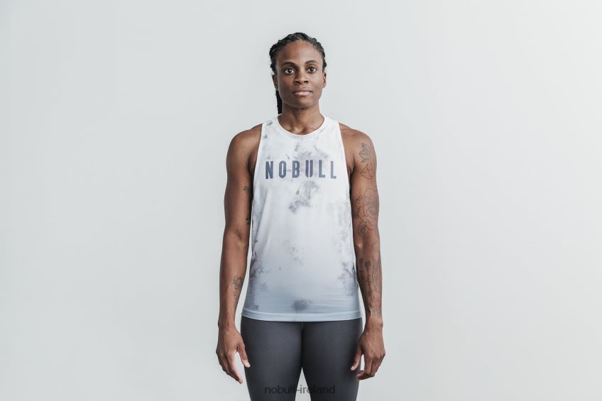 NOBULL N68P2P2643Women's High-Neck Tank (Dip-Dye) White & Cloud