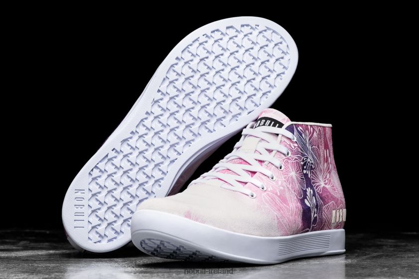 Mulberry Watercolor Canvas Mid Trainer Nobull Women BRX6B6513
